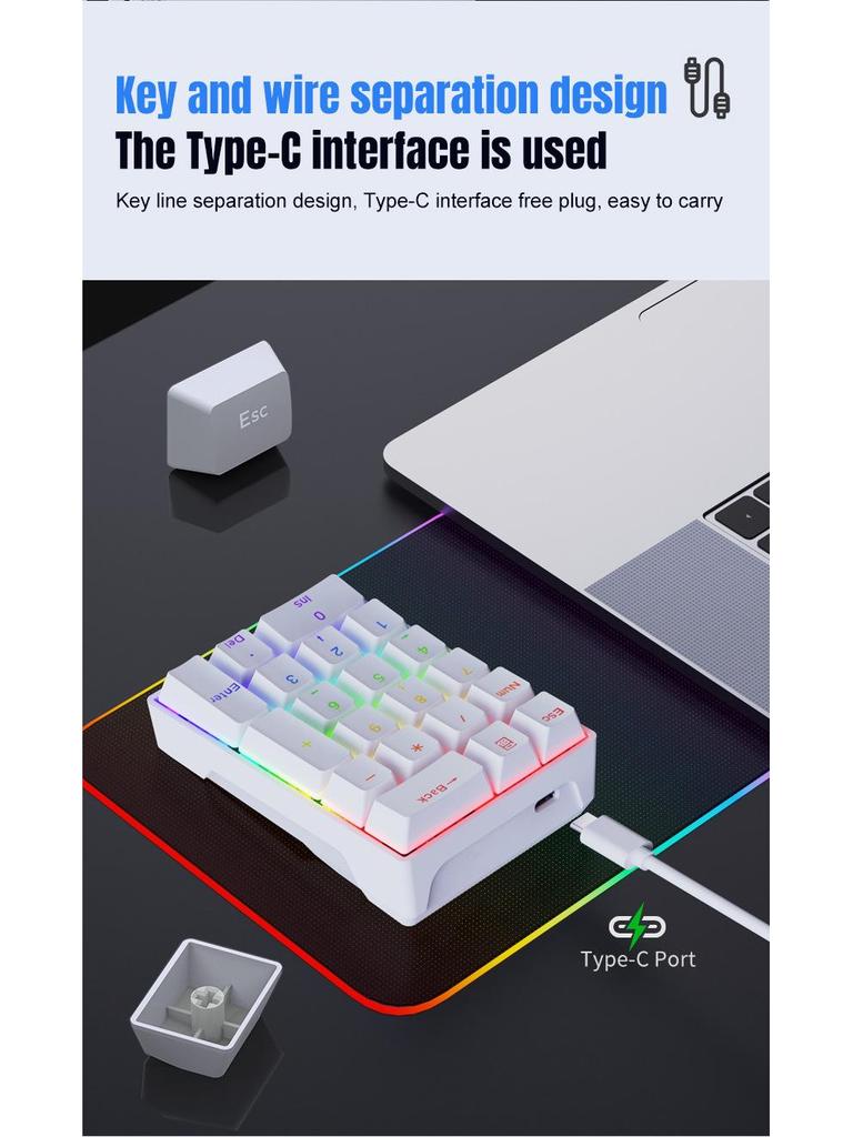 YF20 Wired 20-Key Mechanical Digital Keyboard