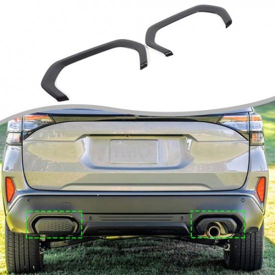 Glossy Black Rear Exhaust Muffler Tail Pipe Trim For Subaru Forester SL 2025+