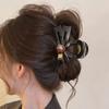 Luxury Round Bead Bowknot Claws Clip for Women Shark Clip Back Head Hair Clip 2026 Chocolate Elegent Hair Accessories