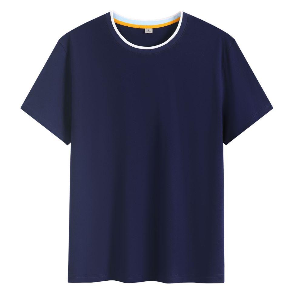 Minimalist Summer Crew Neck Tops Unisex T-shirt  Solid Color Unisex Lightweight T-shirt for Women and Men YG-247