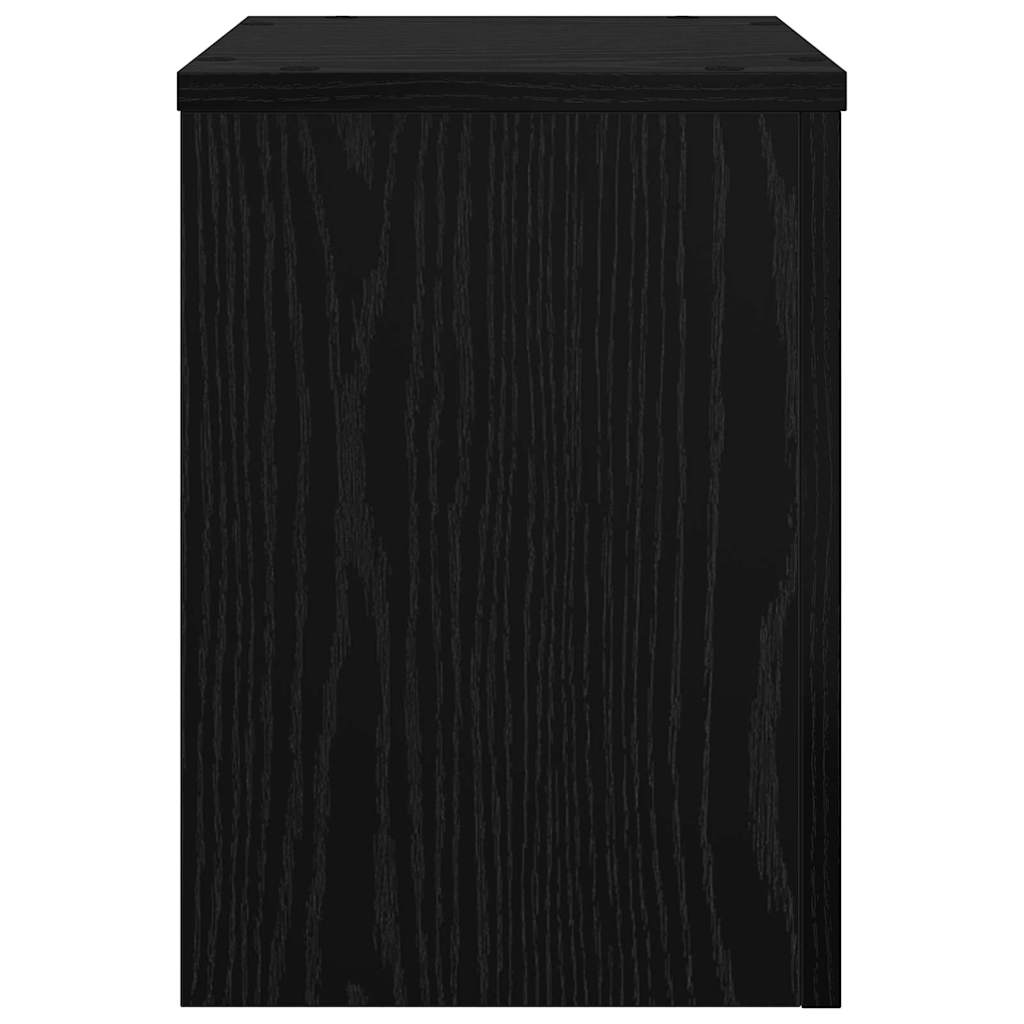 Plant Stand 2 pcs Black Oak Look 25 x 25 x 35 cm