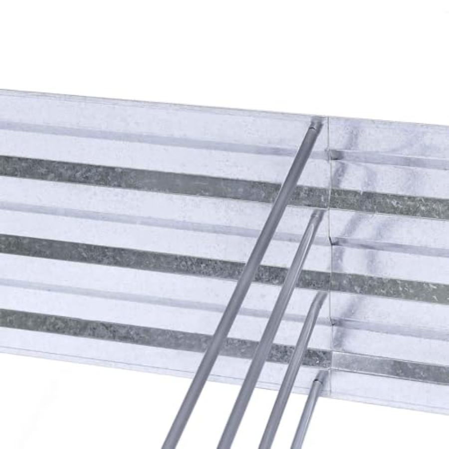 Galvanized Raised Garden Beds for Vegetables Large Metal Planter Box Steel Kit Flower Herb 6 X 3 X 1 Ft 2 Pack Galvanized