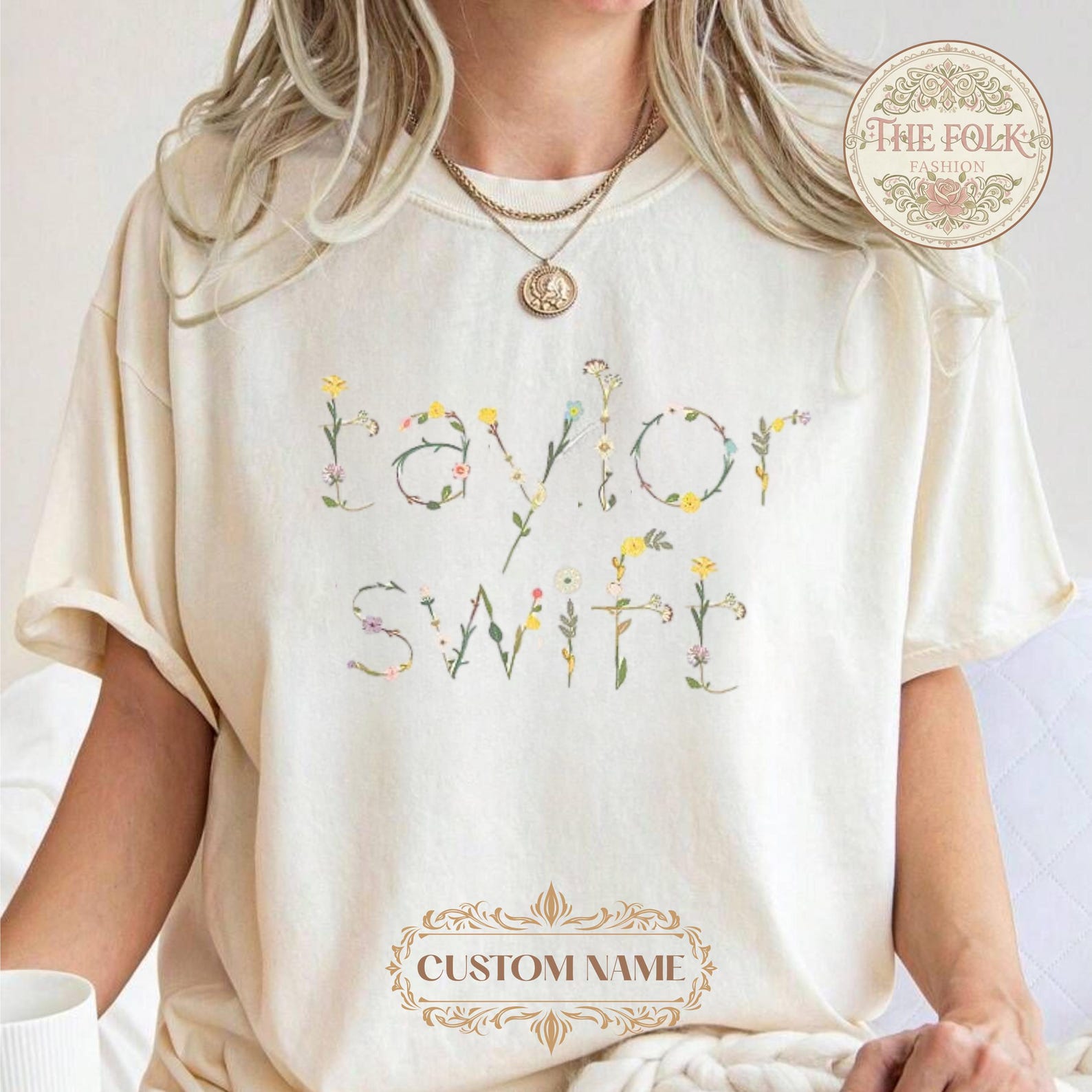 Custom Floral Name Shirt, Personalized Wildflower Letter Tee, Aesthetic Flower Alphabet Tshirt, Best Grandma Ever Gift, Comfort Colors Top S