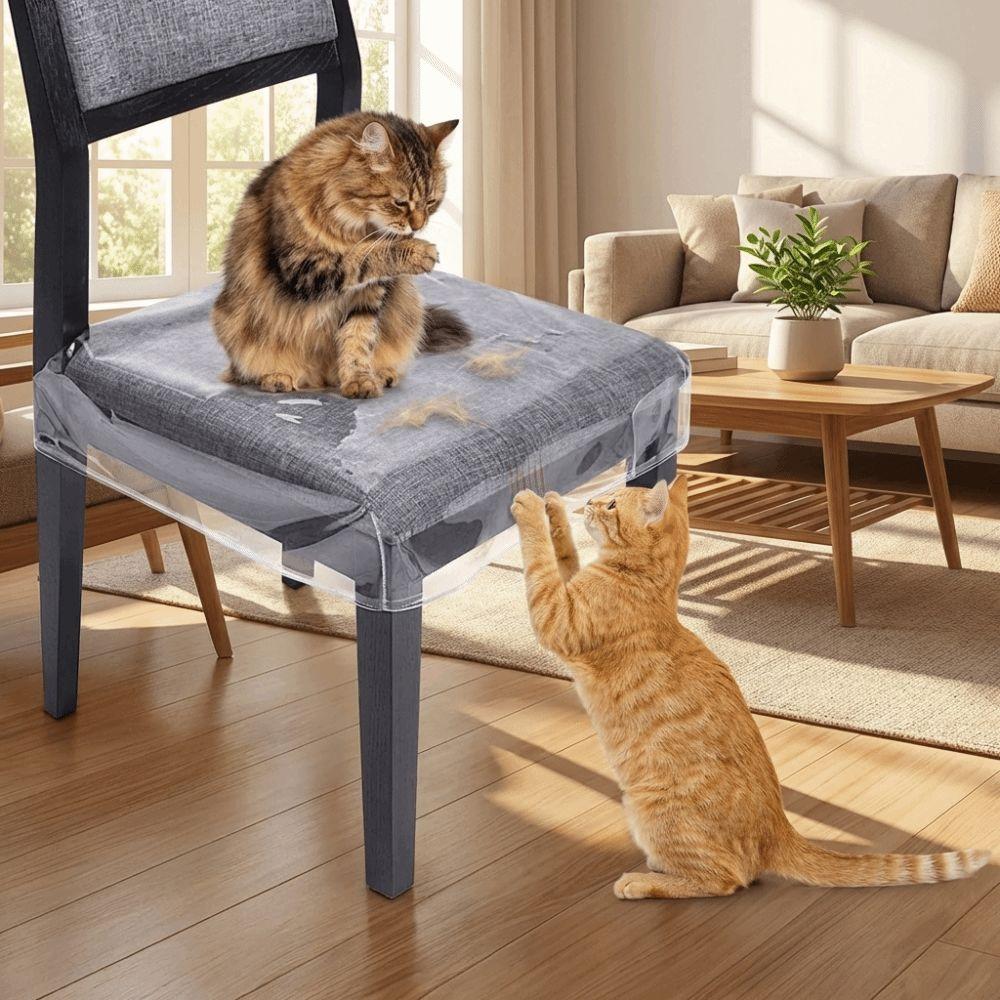 Waterproof Transparent Chair Cover Dust-proof Oil-resistant PVC Chair Seat Cover Anti-dirty Scratch Resistant