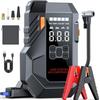 10-in-1 Portable Car Battery Jump Starter with Air Compressor 6000A 26800mAh 160PSI All Gas/12L Diesel 12V Jump Box Jump Starte