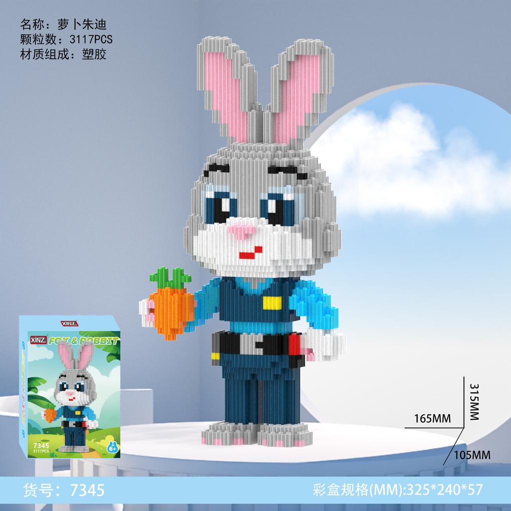 Disney Zootopia Building Blocks Nick Judy Model Benjamin Sloth Bricks Cartoon Movie Figure Toys For Kids Christmas Gift