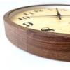 KATOMOKU Muku Clock 22 LL Walnut km-142WA Wall Clock with Sweep Movement, 38.2cm Diameter (Quartz Clock)
