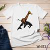 Giraffe Riding Orca Killer Whale Funny Unisex T-shirt