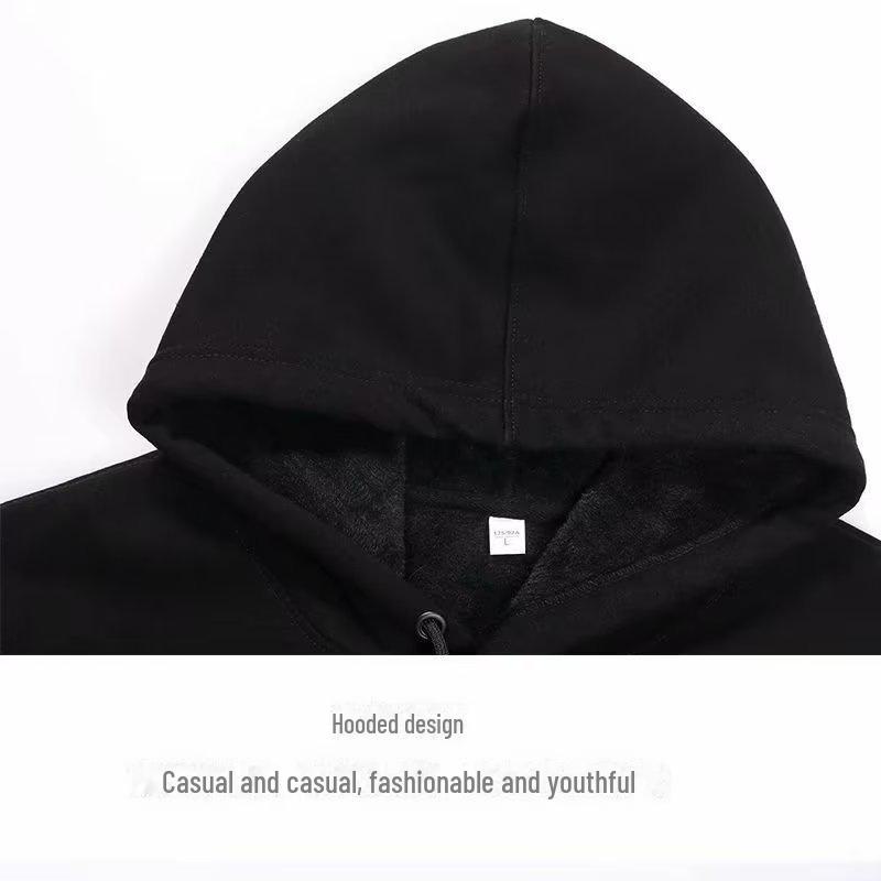 Herren-Strickjacke aus Samt mit Kapuze – lässiger, einfarbiger Herbstpullover