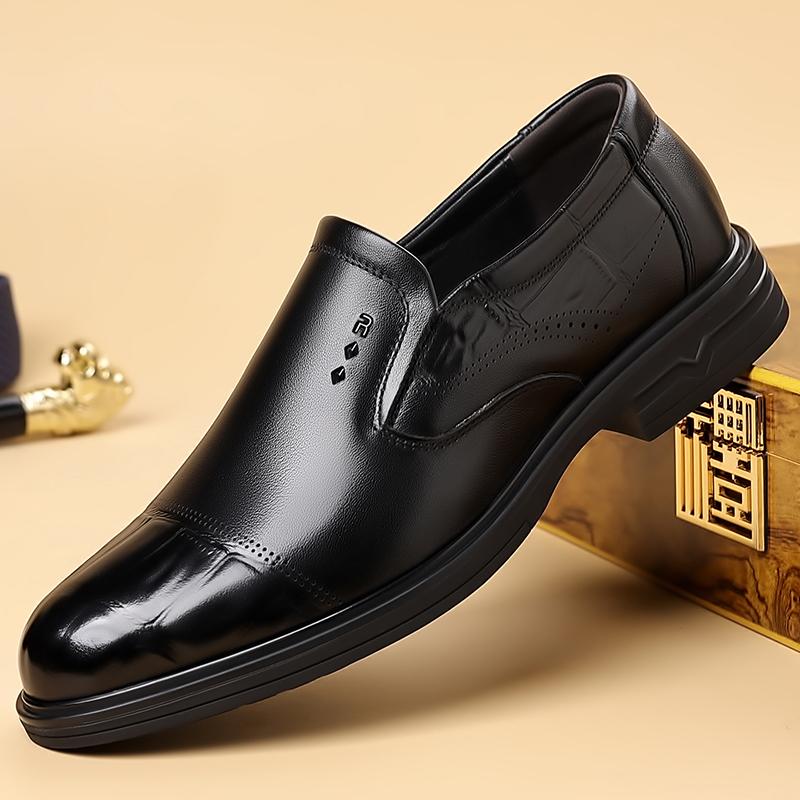 

Мужские кожаные туфли слипоны, модельные туфли оксфорды, классические формальные туфли, свадебные туфли 41 чёрный