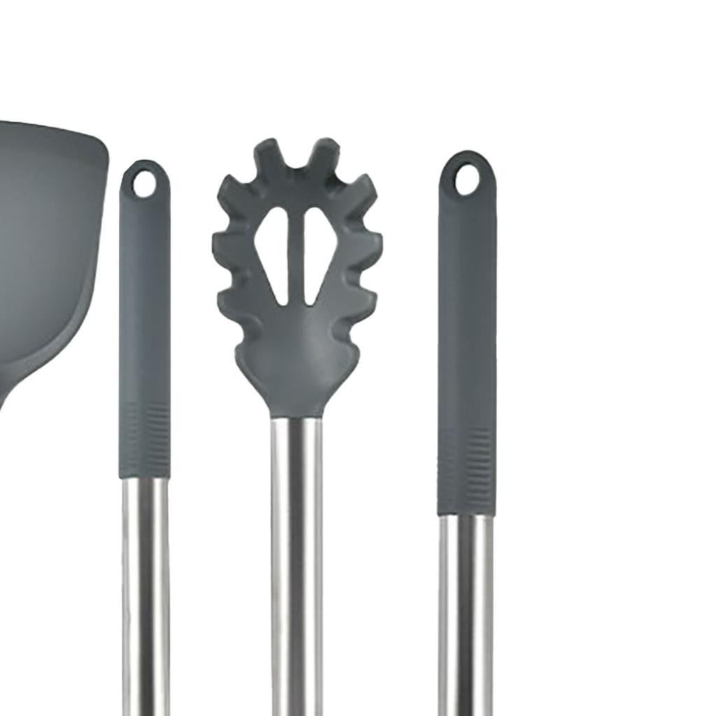 12PCS Kitchen Cooking Utensil Set Silicon Non Slip Kitchen Gadgets Essential Cookware Tools with Rotatable Holder for