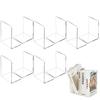 Clear Acrylic Bookends for Shelves Desktop Organizer Non-Slip Decorative Holder Perfect Storage Solution for Holiday Gifts