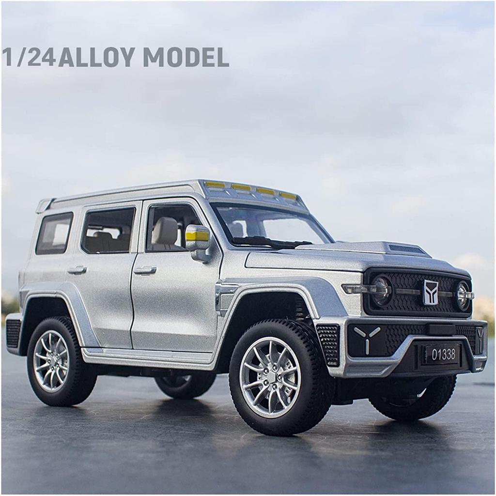 ג'יפים בקנה מידה 1/24 רנגלר טנק 300 Diecast רכב דגם צעצוע, רכב צעצוע משוך אחורה עם קול ואור לילדים פעוטות בנים בנות קולקציית מתנות
