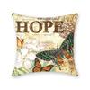 Hug Literary Retro Butterfly Flower Print Pillow Home Bedroom Sofa Decorative Cushion Cushion Cover