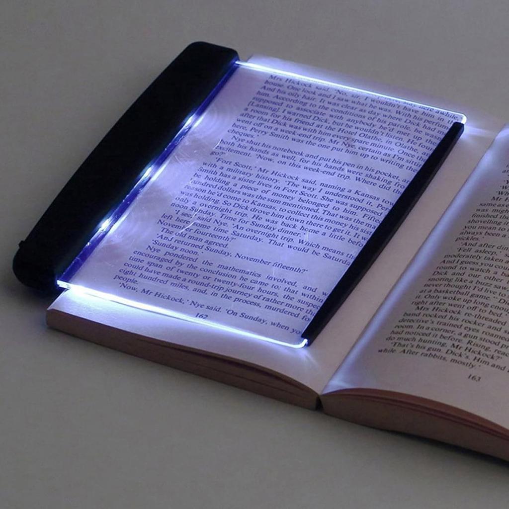 1pcWireless LED Book Light For Reading In Bed Bright Clear Bookmark Lamp Panel Illuminator For Night Use Rechargeable Page Light