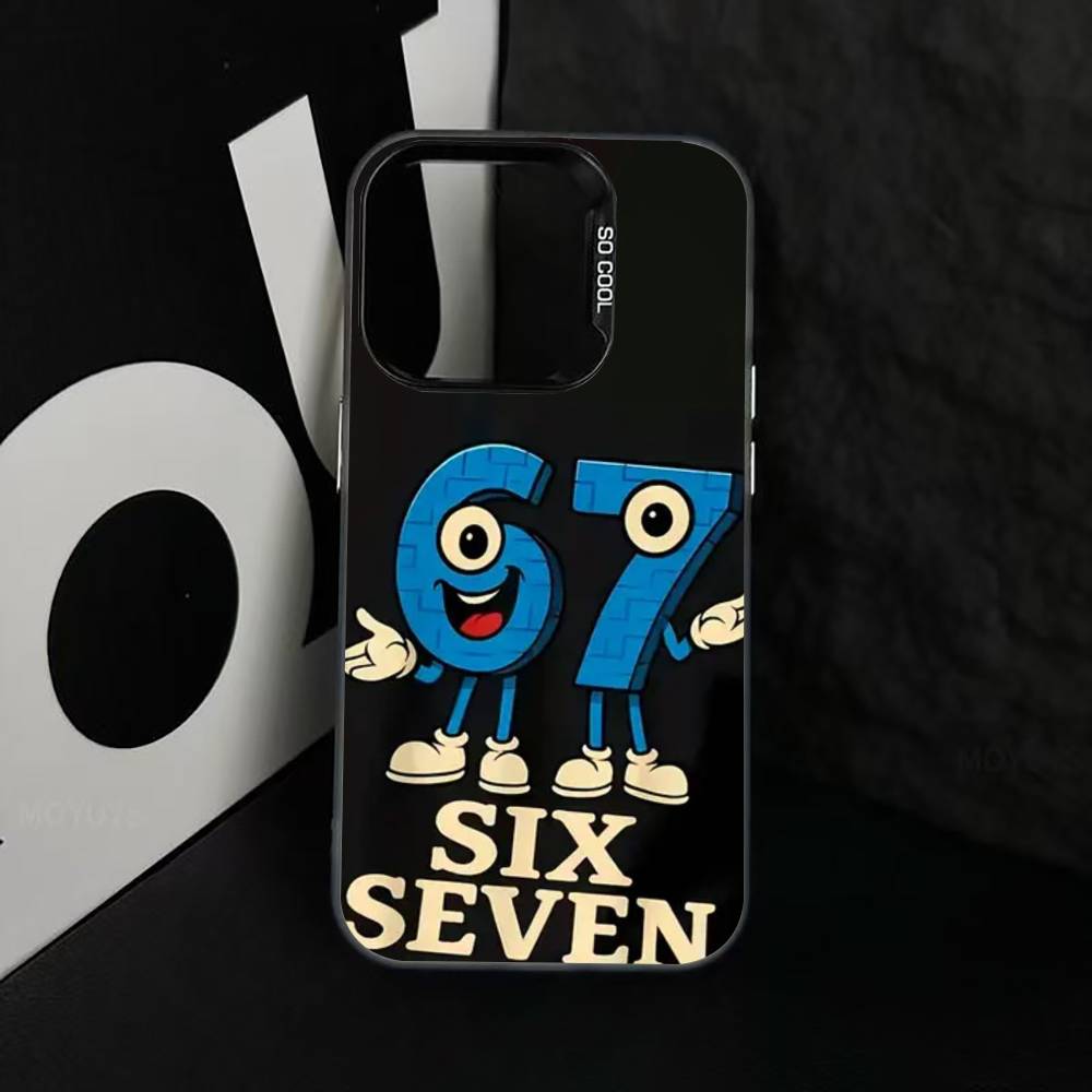 

S-Six S-Seven 67 SS Phone Case For iPhone 17,16,15,14,13,12,11 Plus,Pro Max,XS,Colorful Silver Phone case Funda Cover iPhone17promax