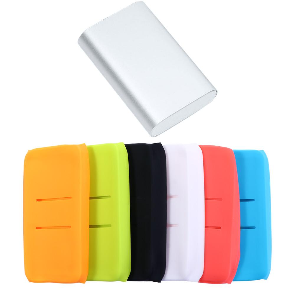 10000mah Anti-slip USB Skin Shell Sleeve Silicone Protector Case Power Bank Case Powerbank Cover
