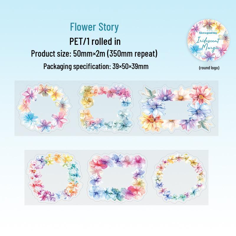 Baroque Floral Die-Cut PET Tape: Retro Journal Sticker Series