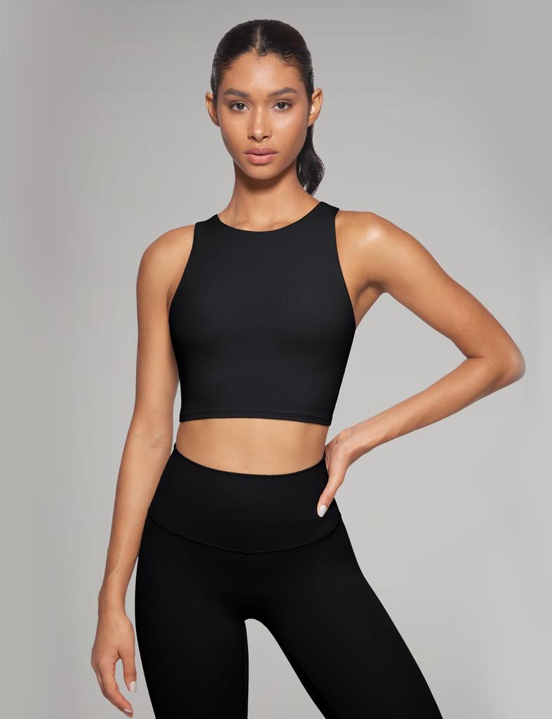 Sports Bra Yoga High Asian M [CRZ YOGA] Bra, Top, Wear, Women's, Neck, Racerback, Cupped, Fit, Butterluxe, Sports, Black,