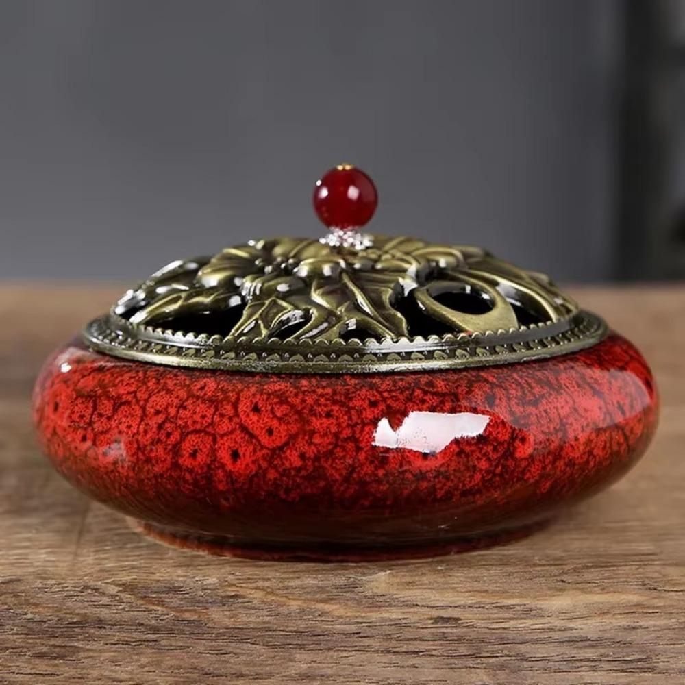Large Aroma Censer Ceramic Sandalwood Stove New Incense Burner  Home Decoration