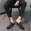 Fashion Size 38-47 Fashionable Men Half-drag Shoes British Casual Comfortable Business Office Brand Half-drag Shoes Elegant Shoes Men