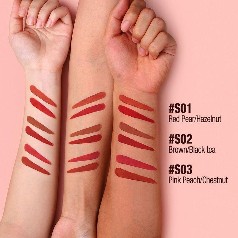 O.TWO.O - Matte Lock Color Lip Glaze Set - 3Types