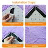 8/16pcs Reusable Rug Stickers, Non-slip Washable Rug Stickers, Kitchen Rugs Double Sided Removable Anti-curl Rug Handles,