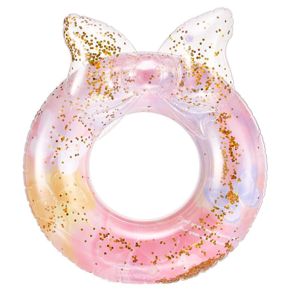 Colored Flamingo Swimming Ring Thickened Flamingo Swimming Ring High Value Inflatable Armpit Ring Beach Pool Floating Ring