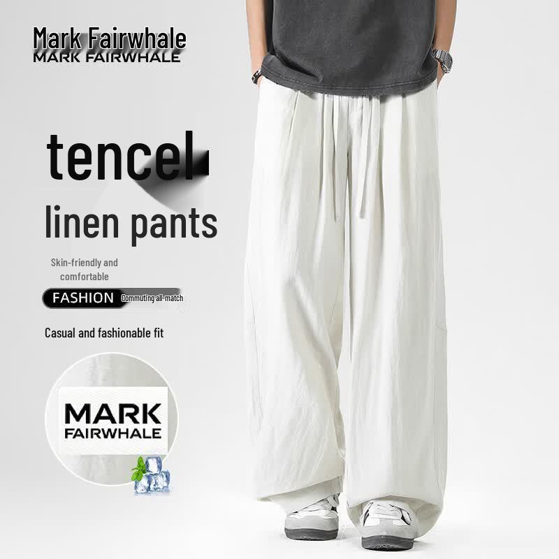 Mark Fairwhale Men's 2026 Summer Tencel Linen Casual Pants