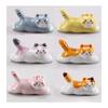 Ceramic Chopstick Holder Animal Series - Running Cat & Country Cat, Multi-color Home Decor, Izakaya Souvenir - Set of 6