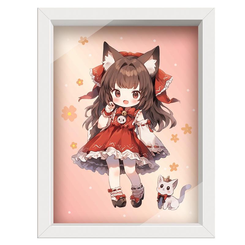 

Набор для рисования 3D принцессы своими руками: Креативная фоторамка и наклейки для переодевания для девочек 22x17x4.5 cm вино красного