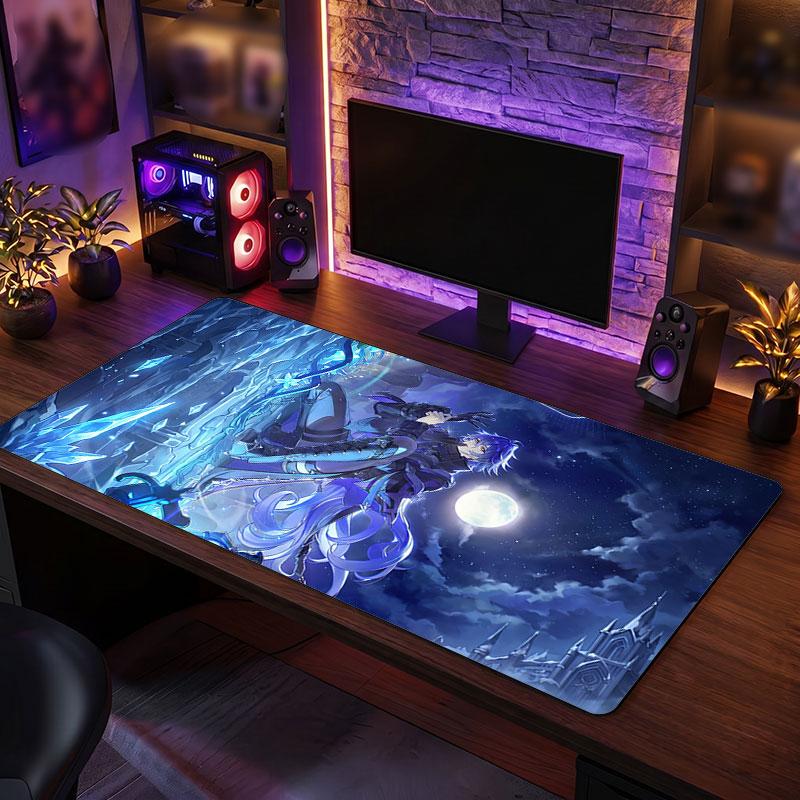 Big Mouse PadGenshin Impact Extended Soft Desk Mat Gaming Office Computer Table Decor Mat