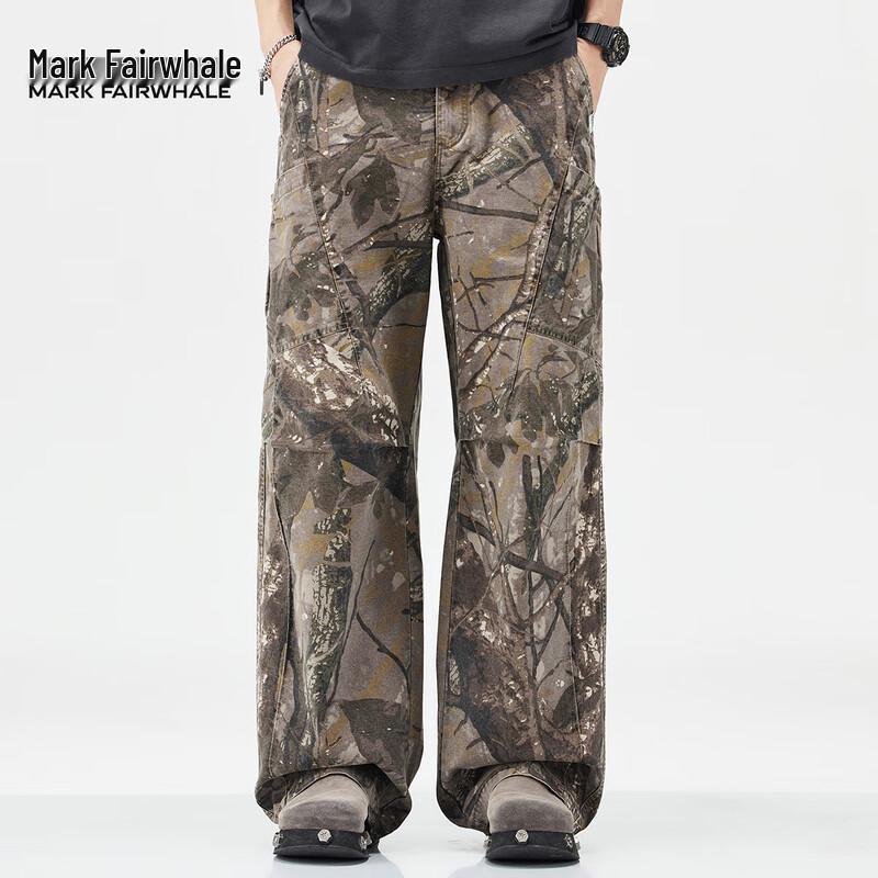 Mark Fairwhale Men's Camouflage Straight-Leg Cargo Pants