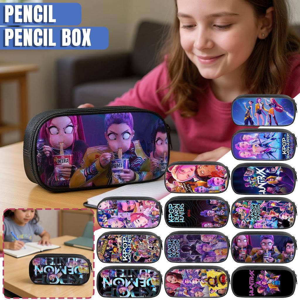 Printed Peripheral Pencil Bag Witch Girls Group Primary And Secondary School Students Pencil Case