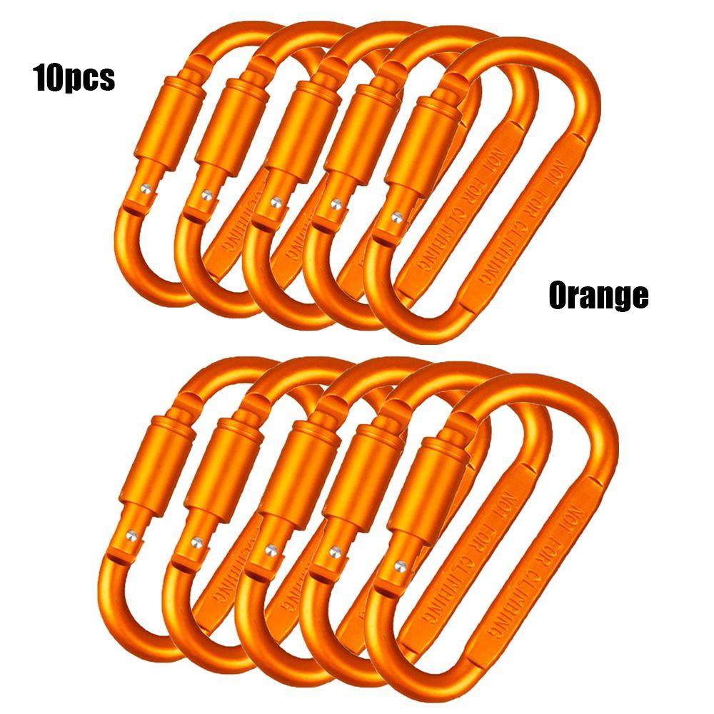 Aluminium Alloy Safety Keychain Buckles Climbing D Carabiner Spring Clips Camping Hiking Hooks