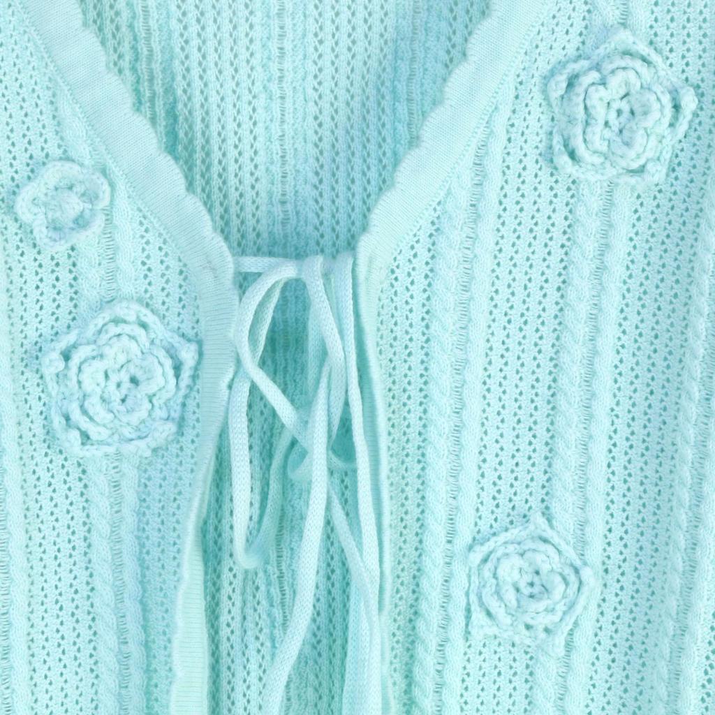 Women's Camellia Knit Set: Cardigan, Vest + Skirt – Spring/Summer Forest Fairy Style