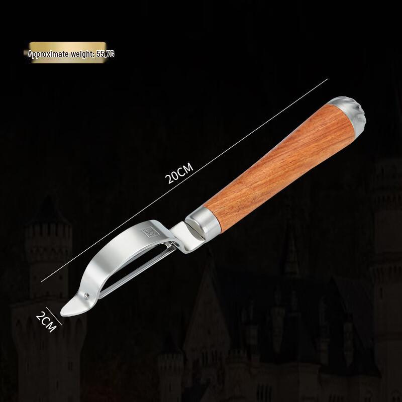 OJW Pear Wood Handle Fruit and Vegetable Peeler, 2-Pack