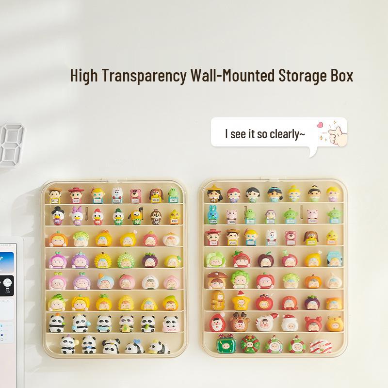 Mengli Wall-Mounted Transparent Display Box for Figures - Dustproof Storage Cabinet 