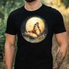 T-Shirt Men Butterfly In Moonlight Motif Cotton Size XS To 5XL