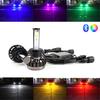 Pair H7 Led Rgb 72W 8000Lm Car Auto Headlight Driving Fog Bulbs Ballast Kit App Control