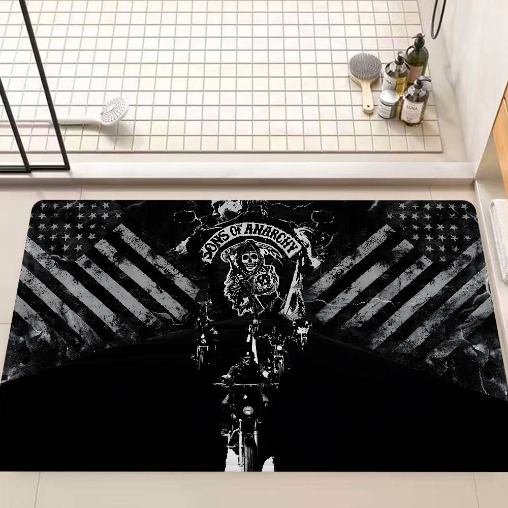 Son Of Anarchy American Crime Tv Floor Mat Kids Room Bedroom Decoration Balcony Anti-Slip Doormat Living Room Welcome Rug