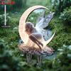 2D Flat Acrylic Moonlight Fairy Garden Stake Sign, Suitable for Wall Decoration, Porch, Room, Villa, Accents Home, Hallway, or Workplace - Rustic Farm