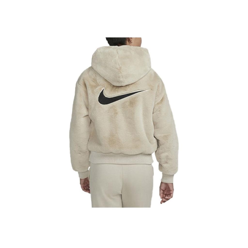 Nike Womens Sportswear Essential Faux Fur Jacket (Asia Sizing) Rattan Women Streetwear DD5117-206
