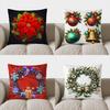 Christmas Decor Pattern Throw Pillow Cover With Short Plush Print For Living Room Sofa Decoration Cushion Cover Pillow Covers