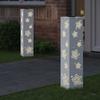 Solar LED Path Light 2 Pcs White Cold Rolled Steel