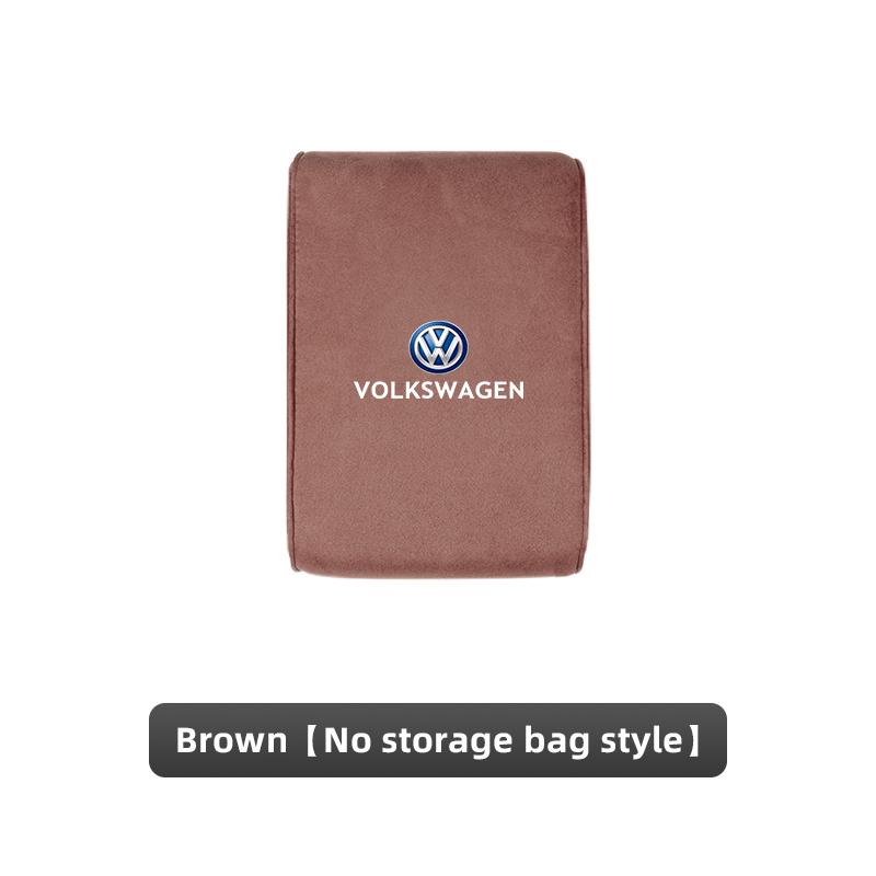 Car Armrest Box Cushion Center Console Arm Rest Suede Mat For VW Golf Passat b6 Amarok T5 Phaeton Teramont Tiguan Car Supplies