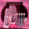 Uanicce Crystal Roman Pillar Soft Bristle Toothbrush - Cherry Bear Mountain Design for Gentle Gum Care and Effective Cleaning