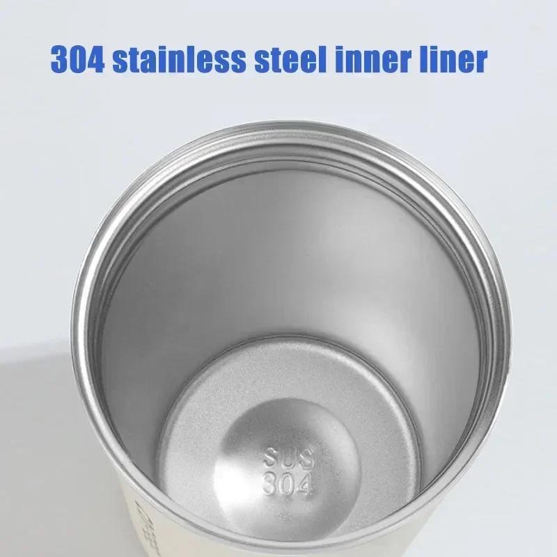 1PC 304 Stainless Steel Insulated Mug for Men and Women Large Capacity Coffee Mug, Office Outdoor Portable Car Mugs