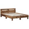 Bed Frame Reclaimed Wood 140 X 190 Cm Engineered Wood