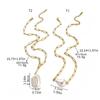 Elegant Double Layer Baroque Pearls Necklace Stainless Steel Adjustable Chain Everyday Jewelry Accessory Gift
